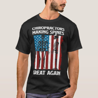 Camiseta Chiropractors Orgulhosos EUA Bandeira Chiropracinh
