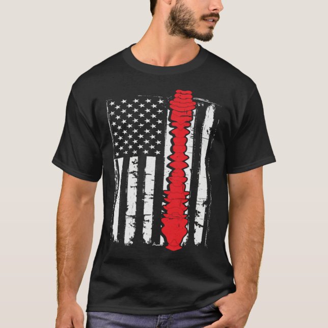 Camiseta chiropractors USA Flag spines for chiropractic (Frente)
