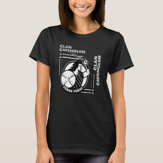 Camiseta Chisholme Clan Gaelic Motto Swordsman