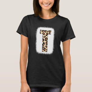 Camiseta Chita Impressão - Letra T inicial - Letra T Leopar