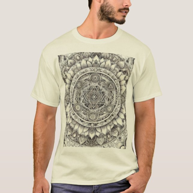 Camiseta Chitra Veda: Teto de Arte Indiano (Frente)