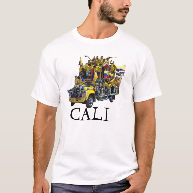 CAMISETA CHIVA CALI! THE FAMOUS PARTY ON WHEELS. (Frente)
