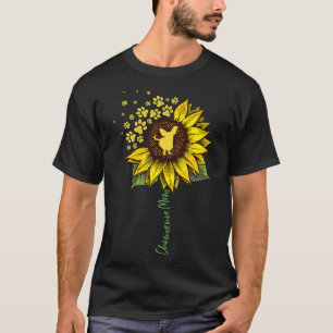 Camiseta Chiweenie Mãe Girassol Chiweenie Oferece Cachorro