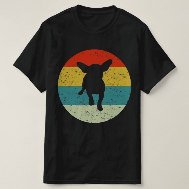Camiseta chiweenie retro vintage silhuette 70s (Frente do Design)