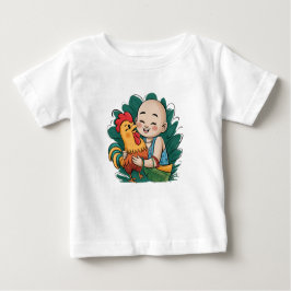 Camiseta | Chloe Baby Abraça O Galo