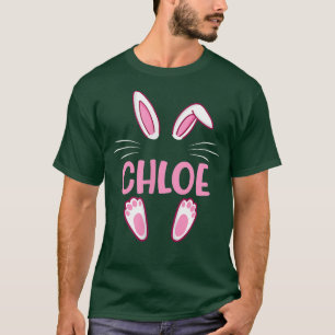 Camiseta ChLOE Easter Bunny Novelty Engraçado Mulher Novelt