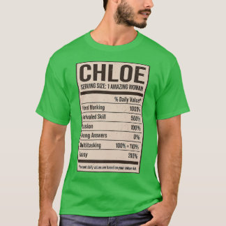 Camiseta Chloe Nutrition Facts Name Apelido Alias Título Fr