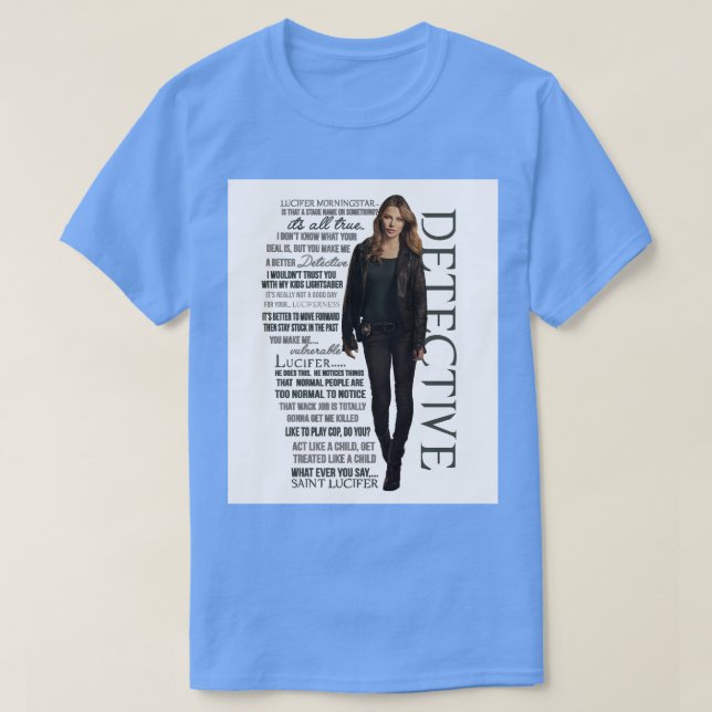 Camiseta Chloe The Detetive Decker Cota (Frente do Design)