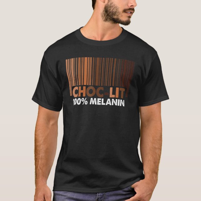 Camiseta Choc LIT 100 Melanin Shades Black Pride Black Hist (Frente)