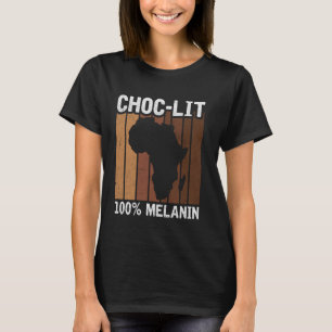 Camiseta Choc Lit 100 Melanina História Orgulho Preto BHM A