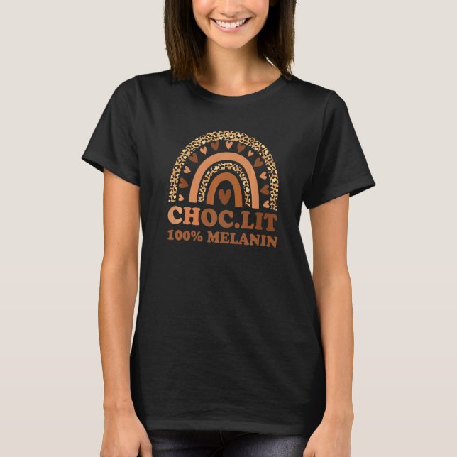 Camiseta Choc Lit Melanin 100 Rainbow Leopard Melanated Men (Frente)
