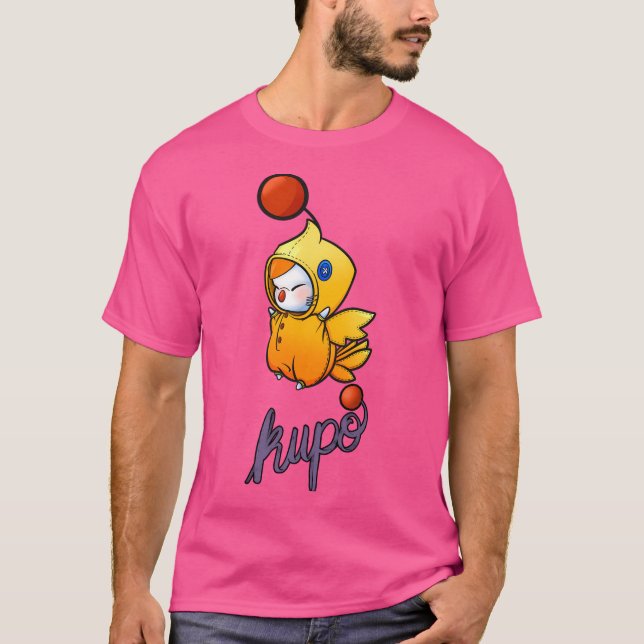 Camiseta Chocobo Vestir O Moogle da fantasia final (Frente)