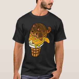 Camiseta Chocol,Ate Avelnut Catt Ice-Cream Tão Bono E Lov