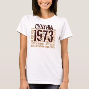 Camiseta Chocolate 1973 de Tan do aniversário de 40 anos d