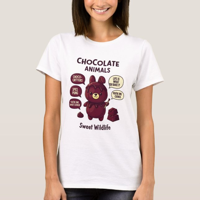 Camiseta Chocolate Animals Chocoholic Tee (Frente)
