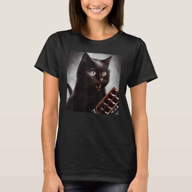 Camiseta Chocolate Black Cat Hockey (Frente)