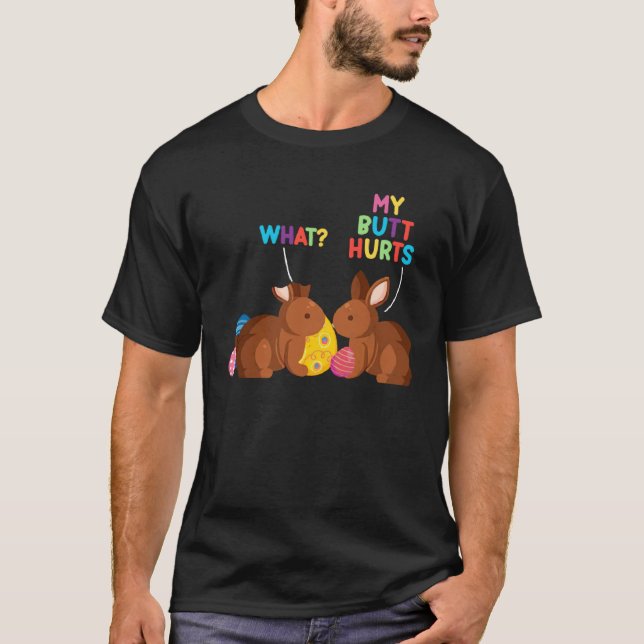 Camiseta Chocolate Bunny Easter Day Basket  Teens My Butt H (Frente)