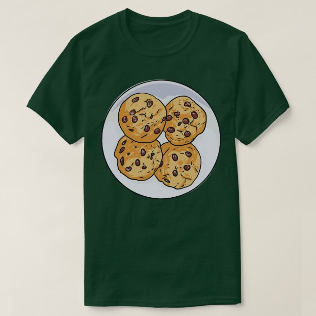 Camiseta Chocolate Chip Cookies Biscuits Cookie (Frente do Design)