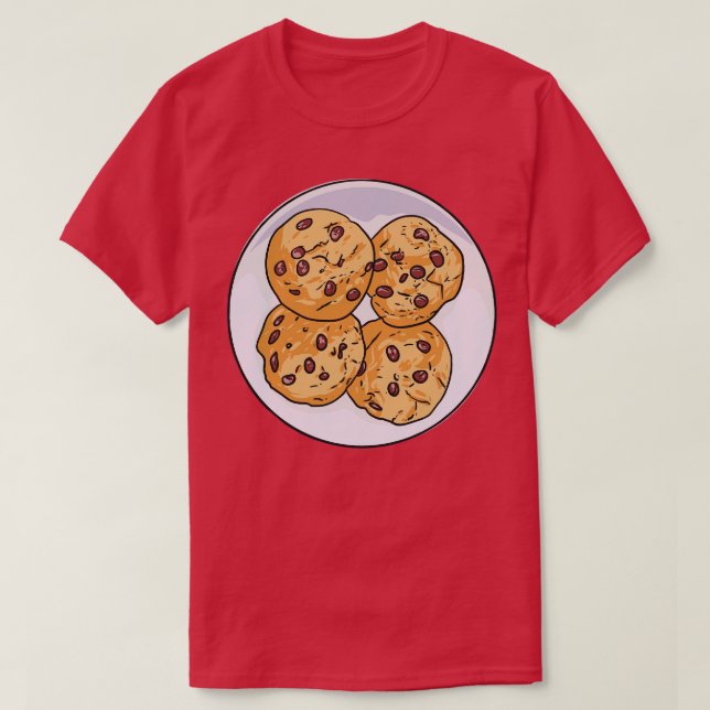 Camiseta Chocolate Chip Cookies Biscuits Cookie (Frente do Design)