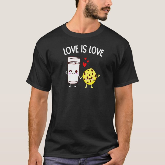 Camiseta Chocolate Chip Cookies E Amor Com Leite É Amor Foo (Frente)