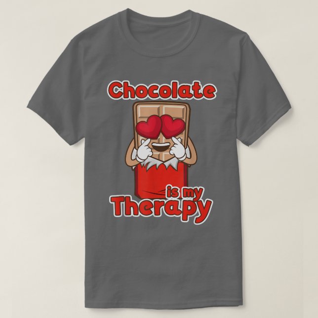 Camiseta Chocolate como Terapia Doce Chocolatier (Frente do Design)