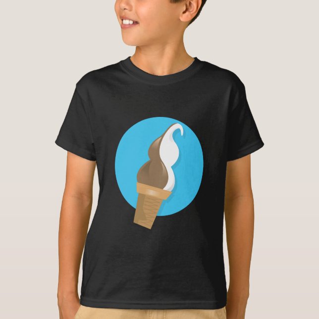 Camiseta Chocolate & cone de creme de Vanilla Ice (Frente)