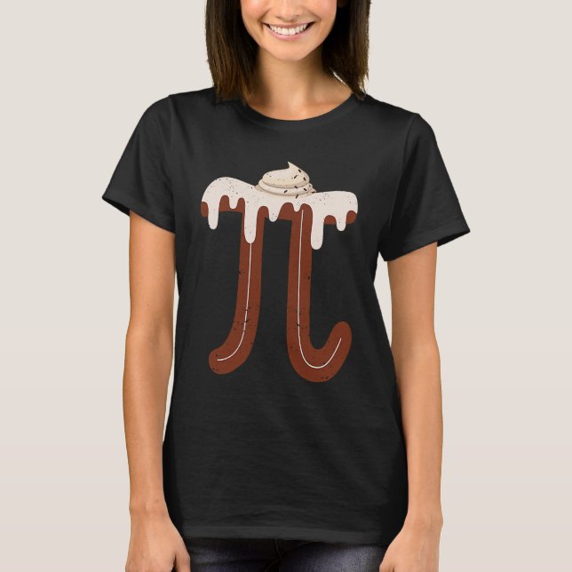 Camiseta Chocolate Cream Pi Day Pie Math  Foodie Pun Nerd (Frente)
