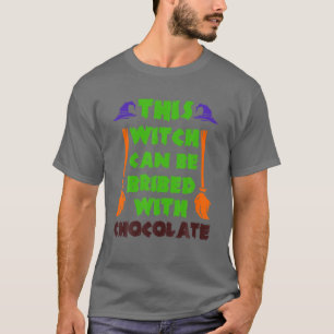 Camiseta Chocolate De Dia de as Bruxas engraçado Com Vasso