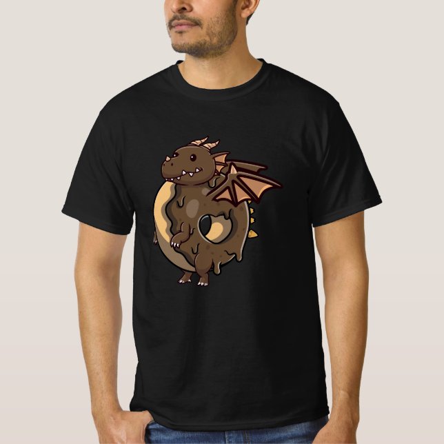 Camiseta Chocolate de rosquinha de dragão (Frente)