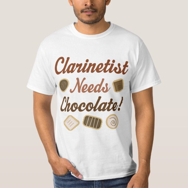 Camiseta Chocolate do Clarinetist (Frente)