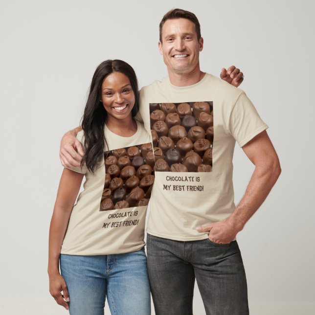 Camiseta Chocolate É Minha Melhor Amiga Trufas Unisex (Unissex)