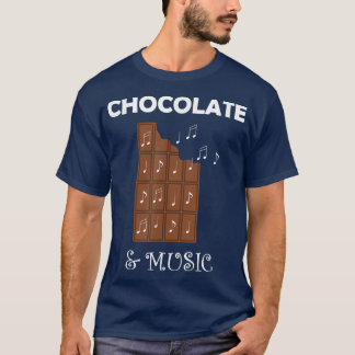 Camiseta Chocolate e notas musicais Chocolatista