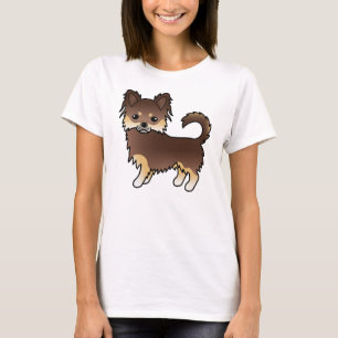 Camiseta Chocolate E Tan Long Casaco Chihuahua