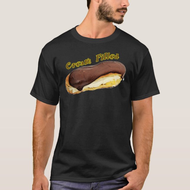 CAMISETA CHOCOLATE ECLAIR PREENCHIDO DE CREME - DESIGN DE P (Frente)
