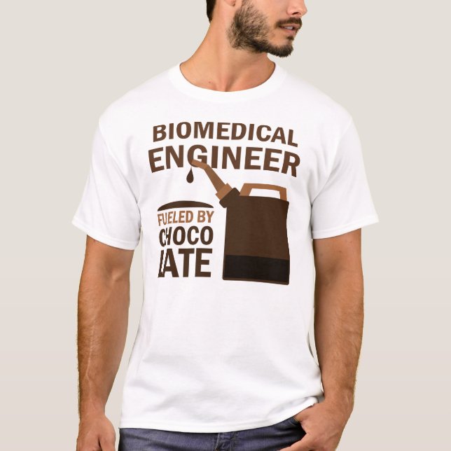 Camiseta Chocolate (engraçado) biomedicável do engenheiro (Frente)