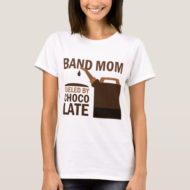 Camiseta Chocolate (engraçado) da mamã da banda (Frente)