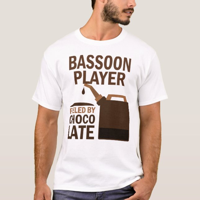 Camiseta Chocolate (engraçado) do jogador do fagote (Frente)