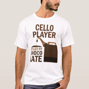 Camiseta Chocolate (engraçado) do jogador do violoncelo