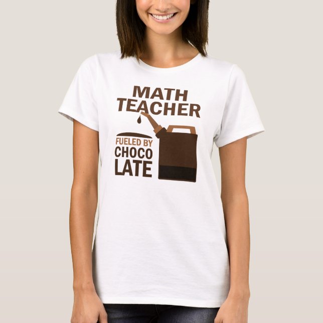 Camiseta Chocolate (engraçado) do professor de matemática (Frente)