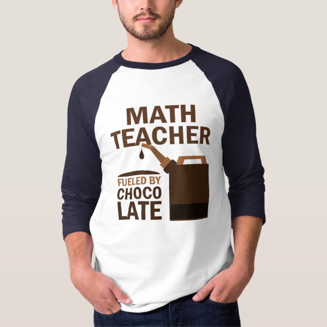 Camiseta Chocolate (engraçado) do professor de matemática (Frente)