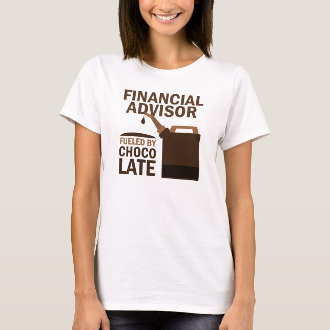 Camiseta Chocolate (engraçado) financeiro do conselheiro (Frente)