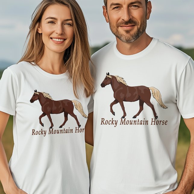 Camiseta Chocolate Flaxen Rocky Mountain Horse (Chocolate Flaxen Rocky Mountain Horse Gaited T-Shirt)