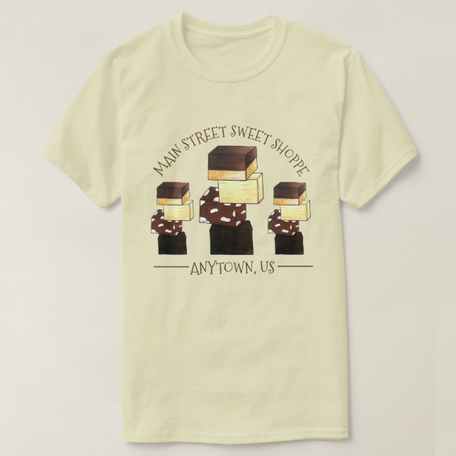 Camiseta Chocolate Fudge Confection Candy Sweet Compra Shop (Frente do Design)
