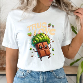 Camiseta Chocolate kawaii pistachio engraçado para o dia do