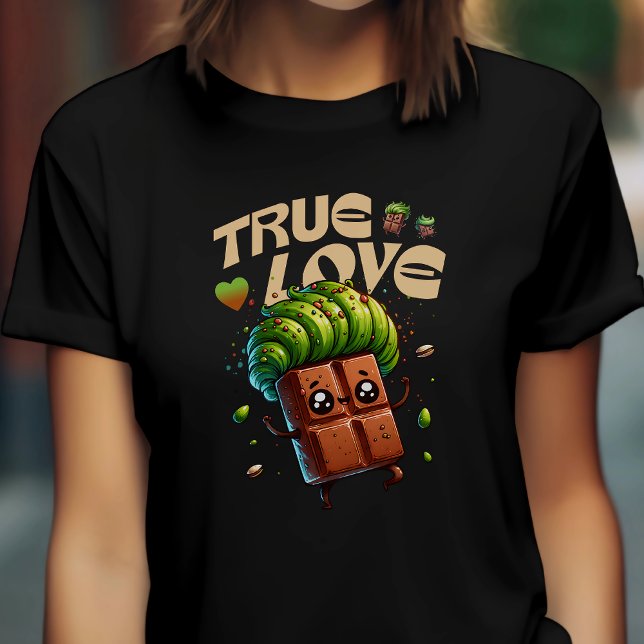 Camiseta Chocolate kawaii pistachio engraçado para o dia do (Criador carregado)