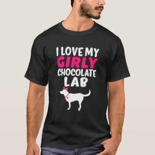 Camiseta Chocolate Lab Canine Girl Dog Sapatinho Revelação