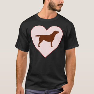 Camiseta Chocolate Lab Labrador Retriever Heart Love