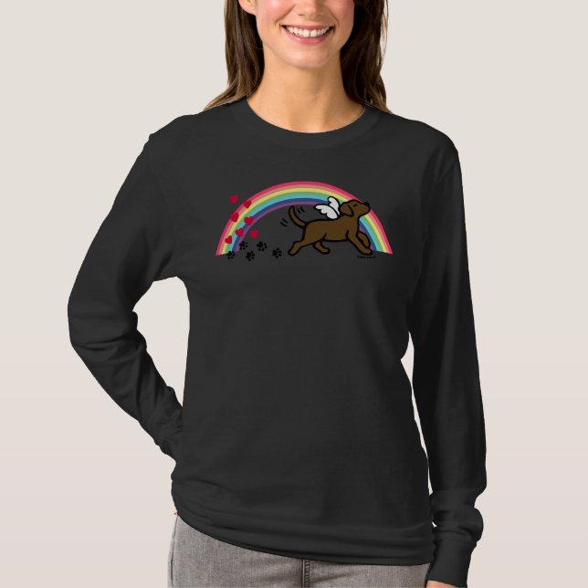 Camiseta Chocolate Labrador Angel Trotting (Frente)