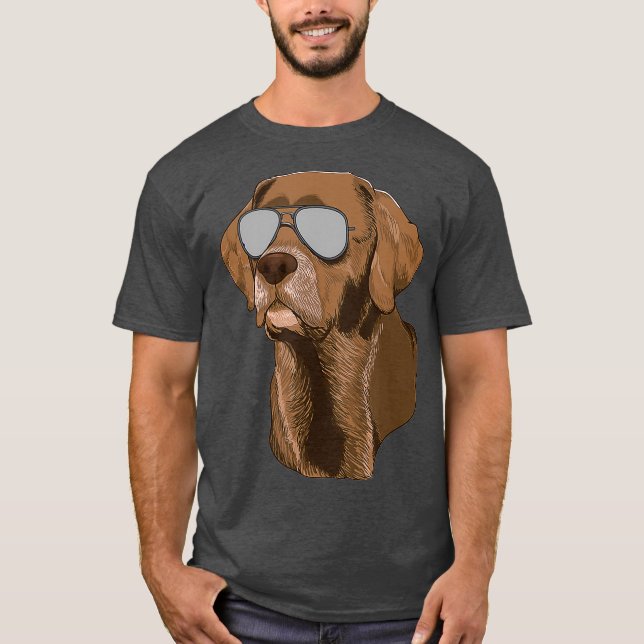 Camiseta Chocolate Labrador Cachorro Cachorro Cachorro Cach (Frente)