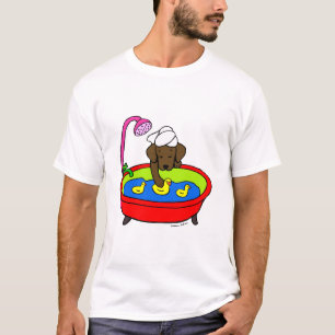 Camiseta Chocolate Labrador & desenhos animados dos patos